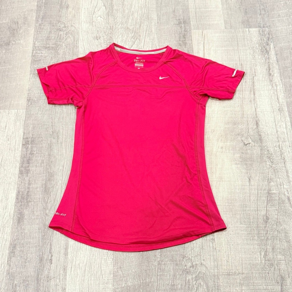Nike Running Dri-Fit Small Pink Shirt Reflective Actiivewear